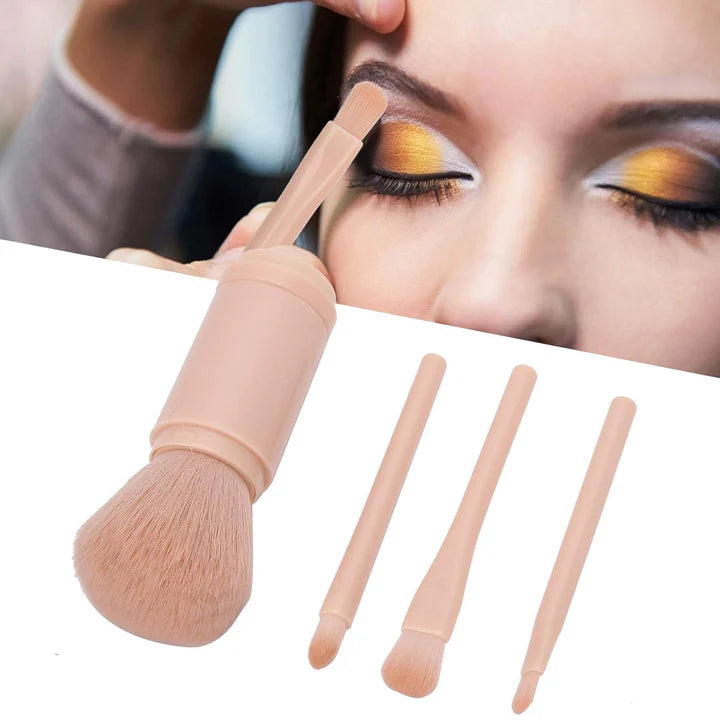 Portable Makeup Brush Set 4-in-1