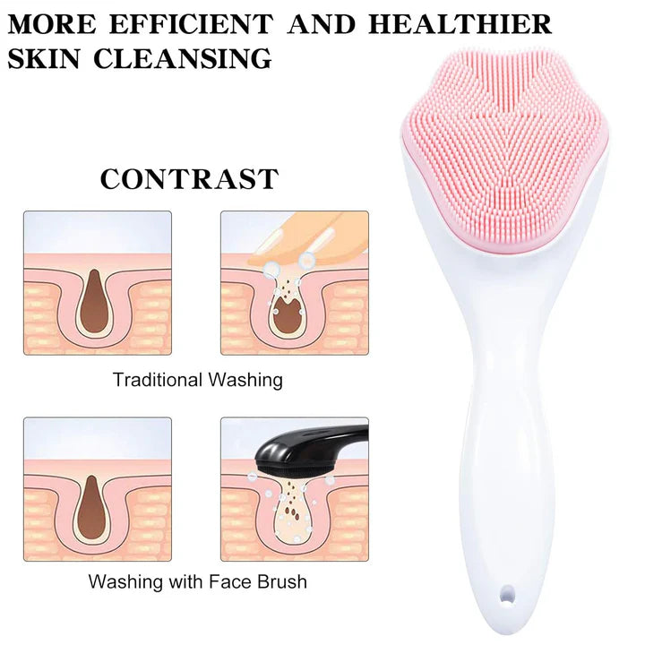 Silicone Face Scrubber – Exfoliating Facial Cleansing Brush for Pores & Blackhead Removal
