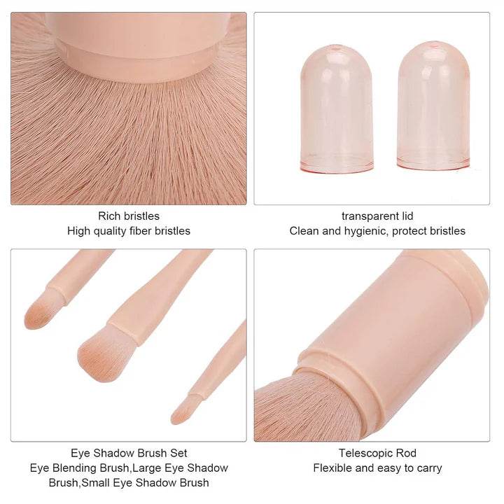 Portable Makeup Brush Set 4-in-1