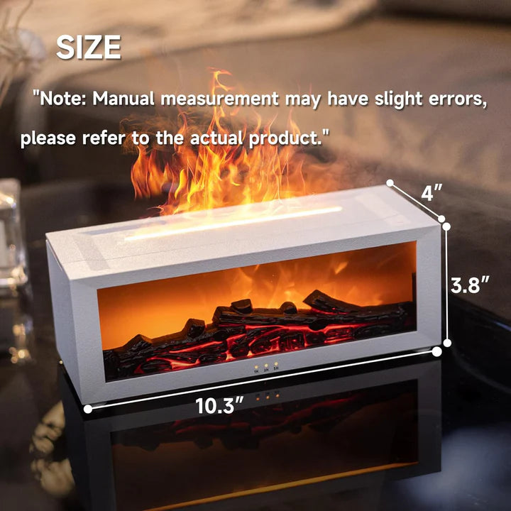 Flame Fire place Diffuser, Vintage Fireplace Aromatherapy Diffuser Humidifier