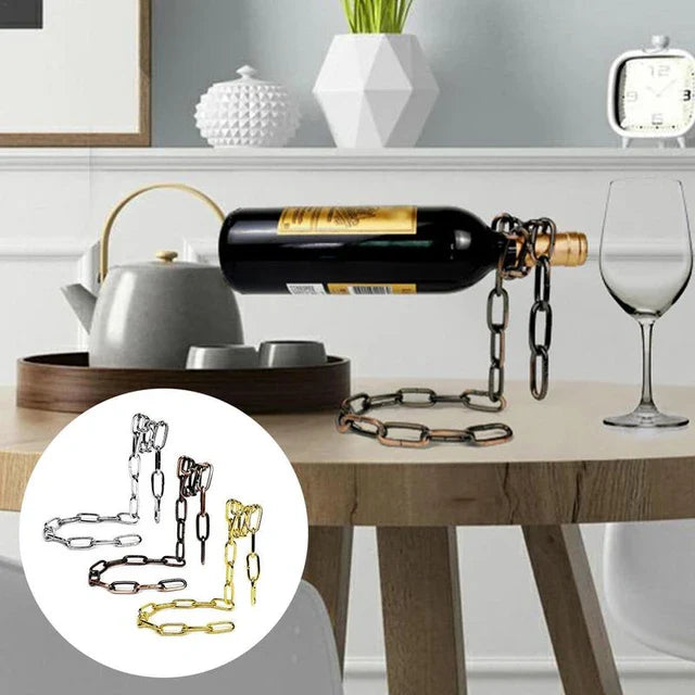 Wine Holder White Rope Or Metal Chain
