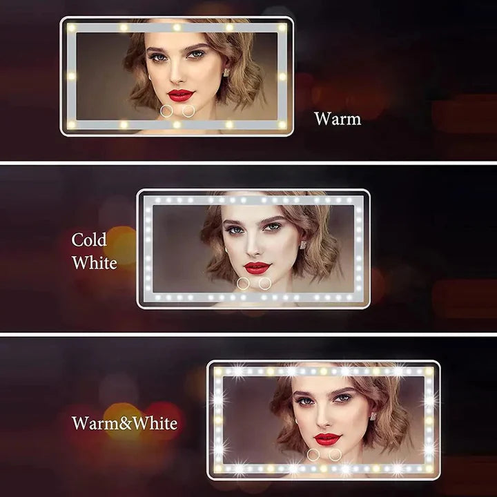 Car Mirror Vanity Led Rechargeable 3 Color