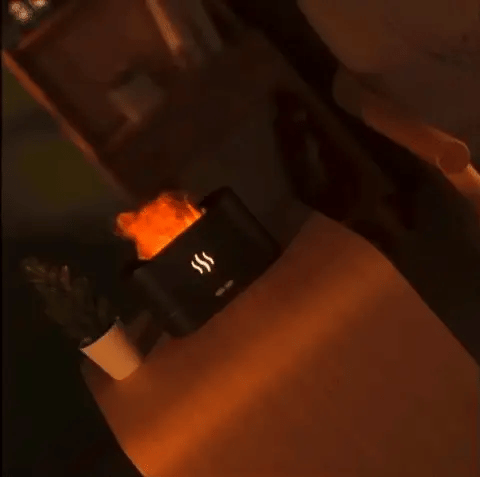 Rgb Flame Fire Humidifier Aromatherapy Diffuser