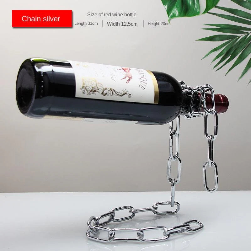 Wine Holder White Rope Or Metal Chain