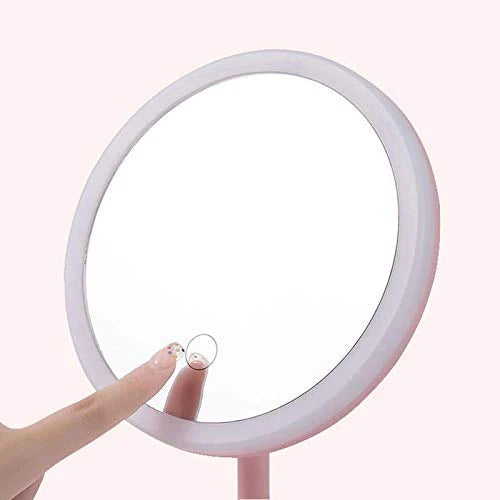 Portable Magnifying Makeup Mirror with Rechargeable LED Lights