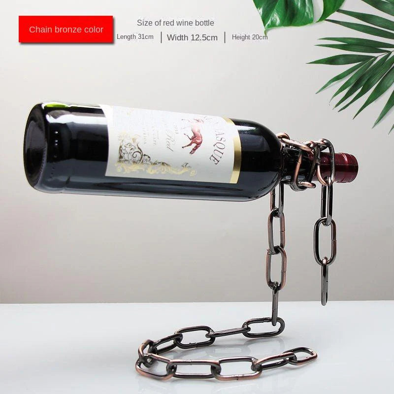 Wine Holder White Rope Or Metal Chain