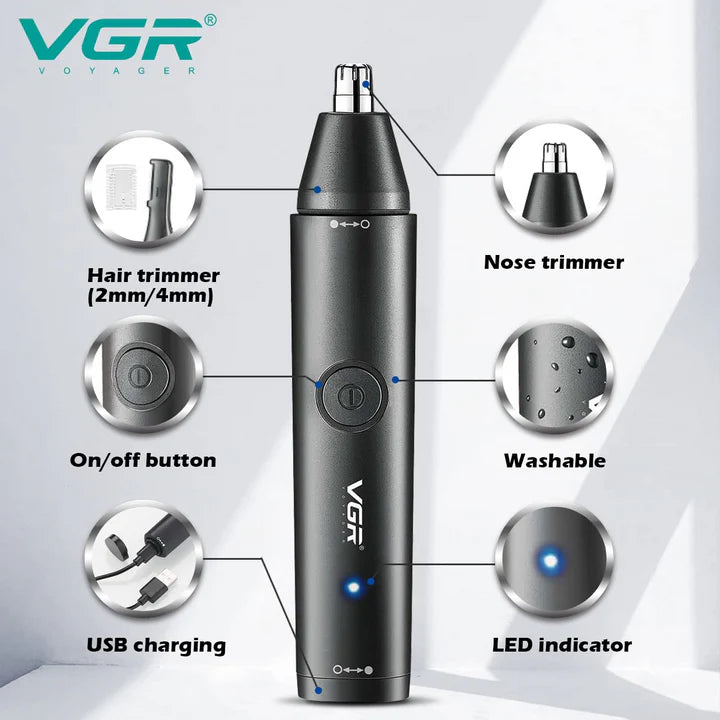 VGR V613 Nose, Ear & Eyebrow Trimmer – Facial Grooming Tool