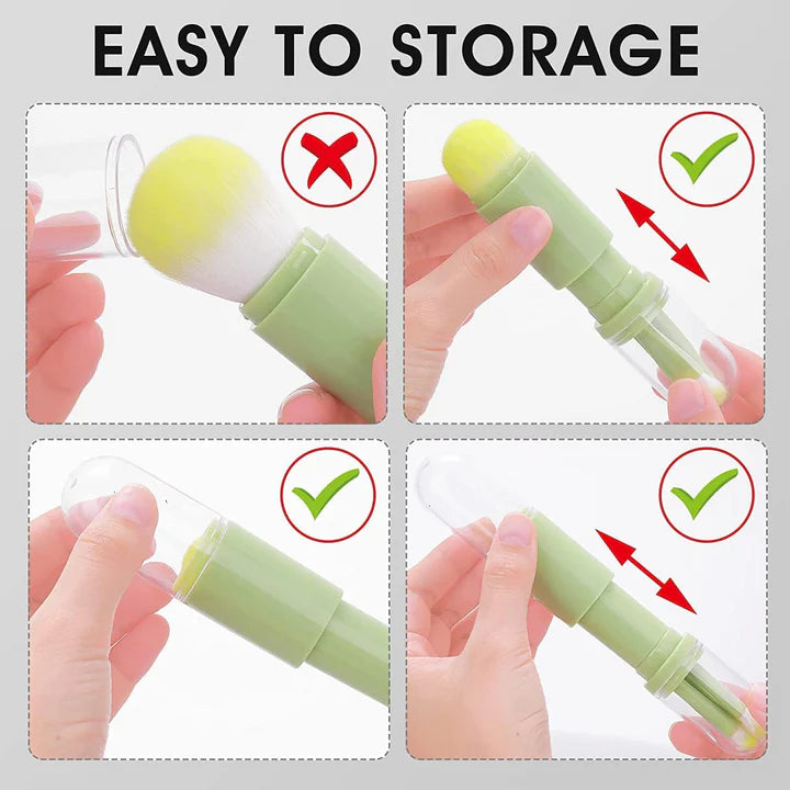 Portable Makeup Brush Set 4-in-1