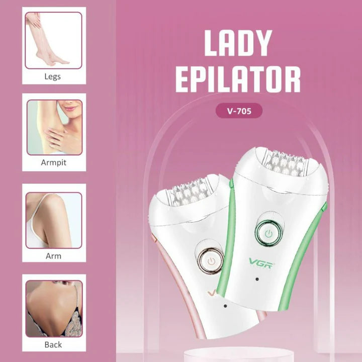 VGR V705 Cordless Epilator – Gentle Hair Removal for Women
