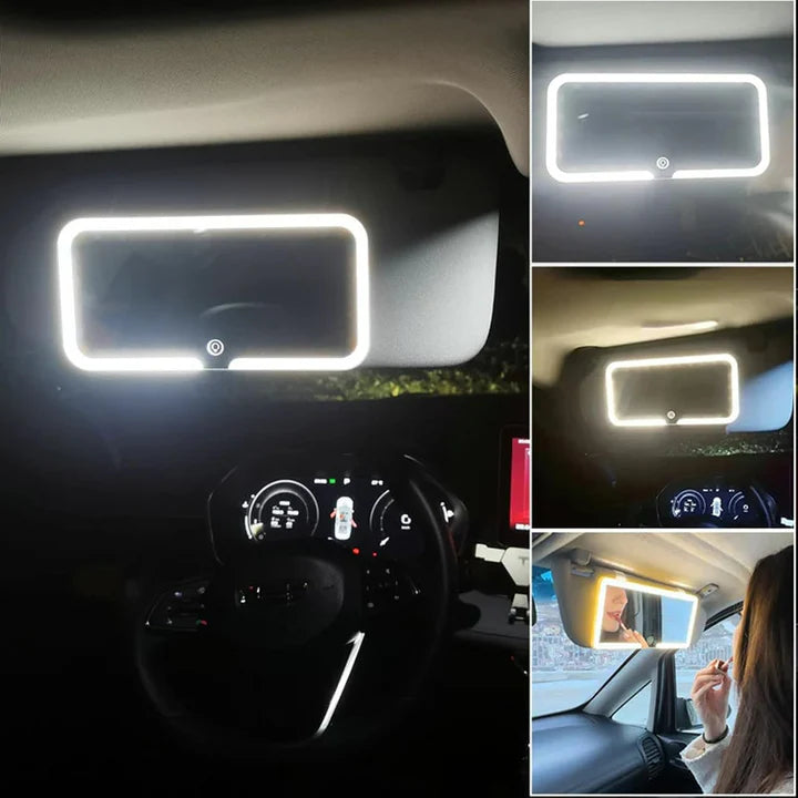 Car Mirror Vanity Led Rechargeable 3 Color