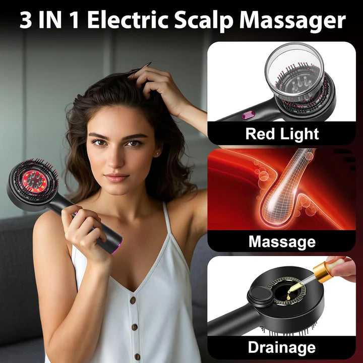 Laser Hair Growth Comb – Electric Scalp Massager & Oil Applicator