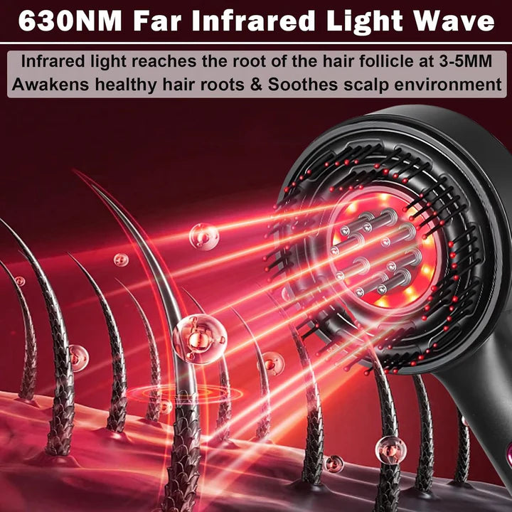 Laser Hair Growth Comb – Electric Scalp Massager & Oil Applicator