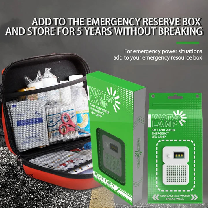 Portable Salt Water LED Lamp for Camping, Hiking & Emergencies