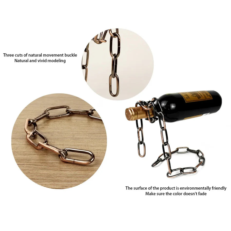 Wine Holder White Rope Or Metal Chain