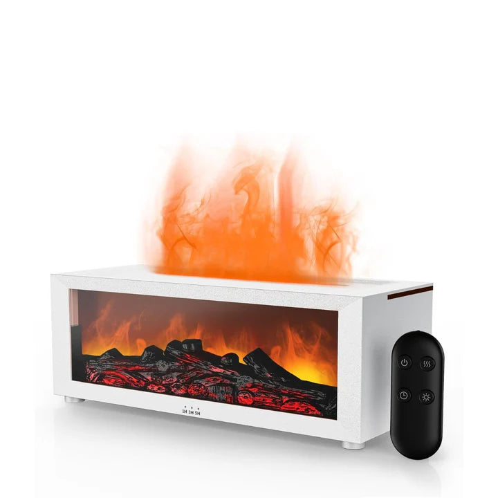 Flame Fire place Diffuser, Vintage Fireplace Aromatherapy Diffuser Humidifier
