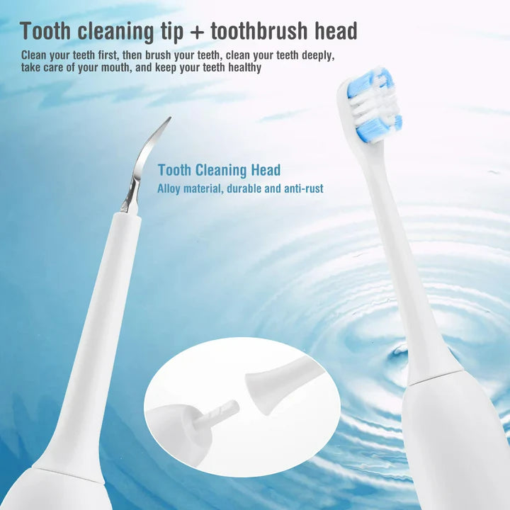 Electric Teeth Cleaner 2 in 1 Electric Teeth with Toothbrush Head