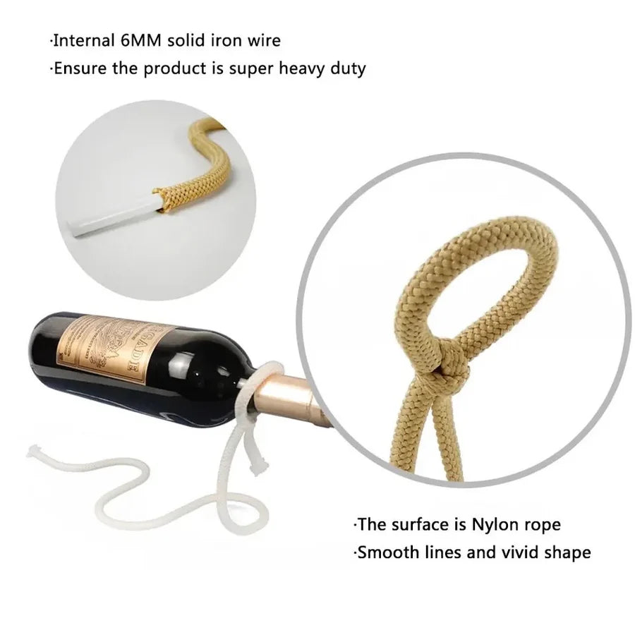 Wine Holder White Rope Or Metal Chain
