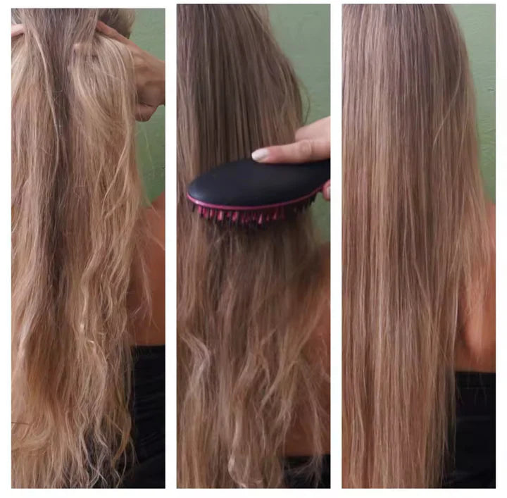 Hair Straightener Brush Ceramic