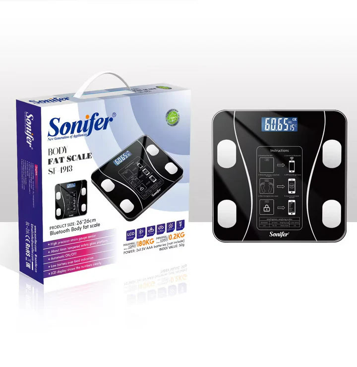 Sonifer Smart Body Fat Scale – LED & App