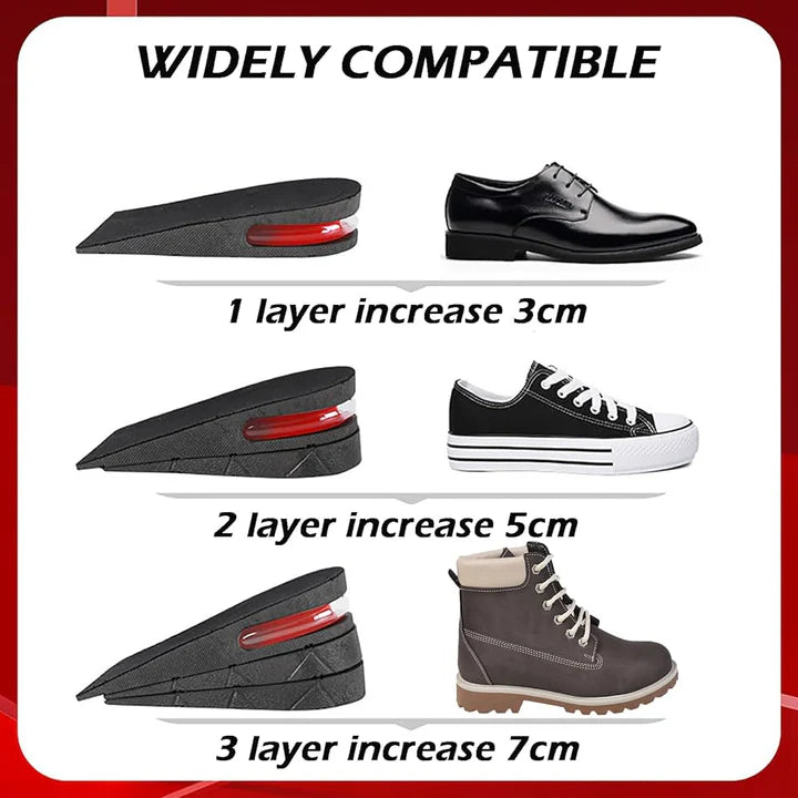 Foot Height Increase Insole With Air Cushion Adjustable Shoe