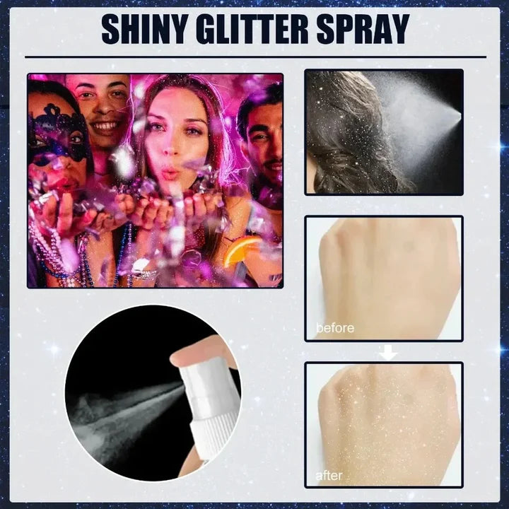 Shiny Glitter Spray for Body & Hair