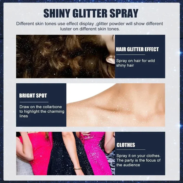 Shiny Glitter Spray for Body & Hair