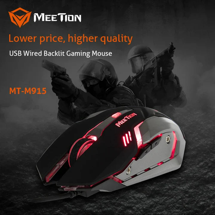 Meetion M915 Breathing LED Backlit Gaming Mouse