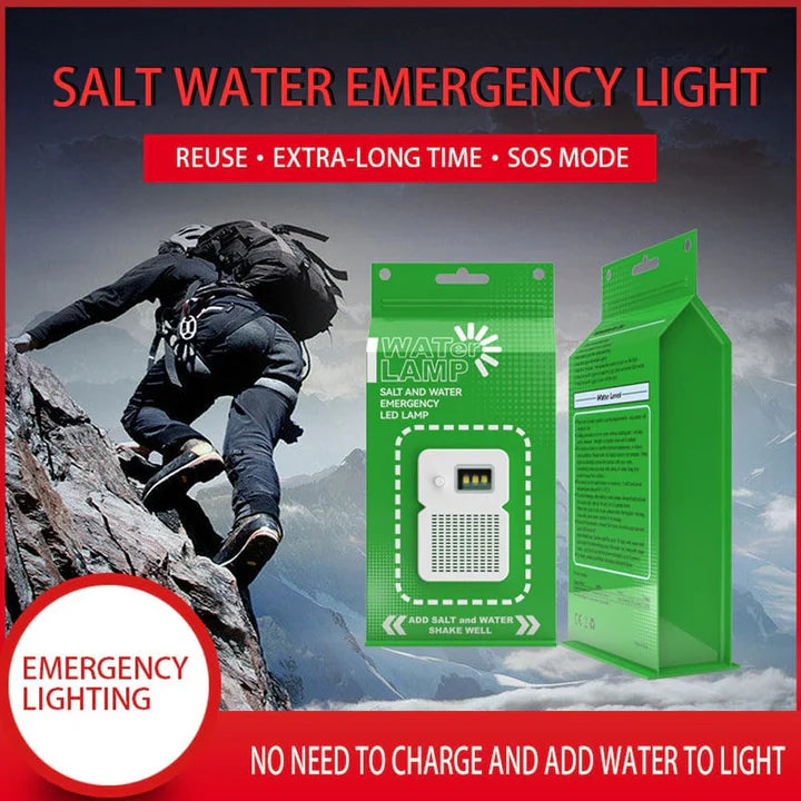 Portable Salt Water LED Lamp for Camping, Hiking & Emergencies