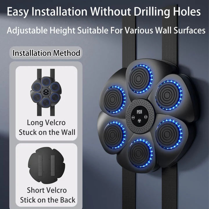 Professional Bluetooth Music Boxing Machine with LED Lights With Gloves