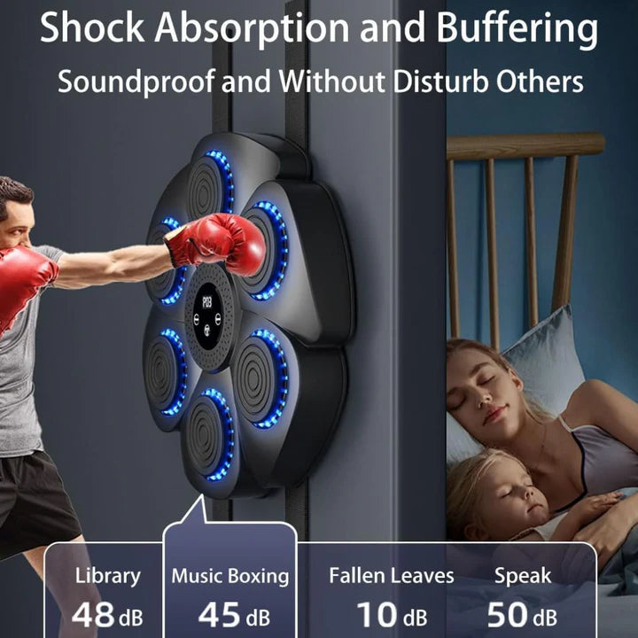 Professional Bluetooth Music Boxing Machine with LED Lights With Gloves