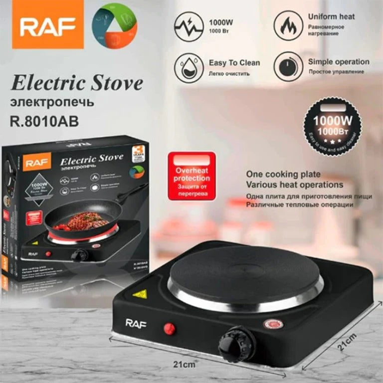 RAF Electric Stove non-stick coating hot plate 1000W R8010AB