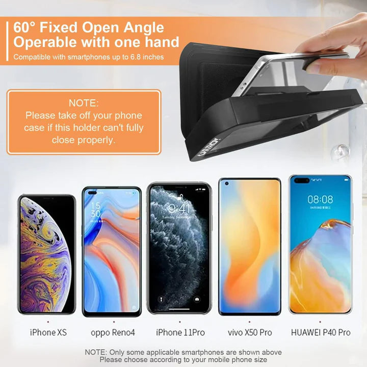 Shower Phone Holder 360° Rotation, Waterproof Wall Mount Shower Phone Case