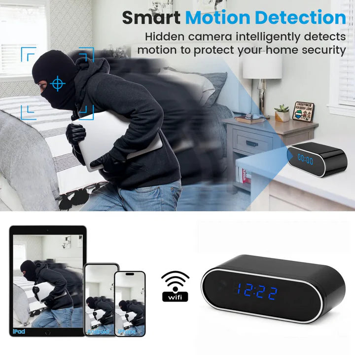 Spy Wifi Clock Hidden Camera