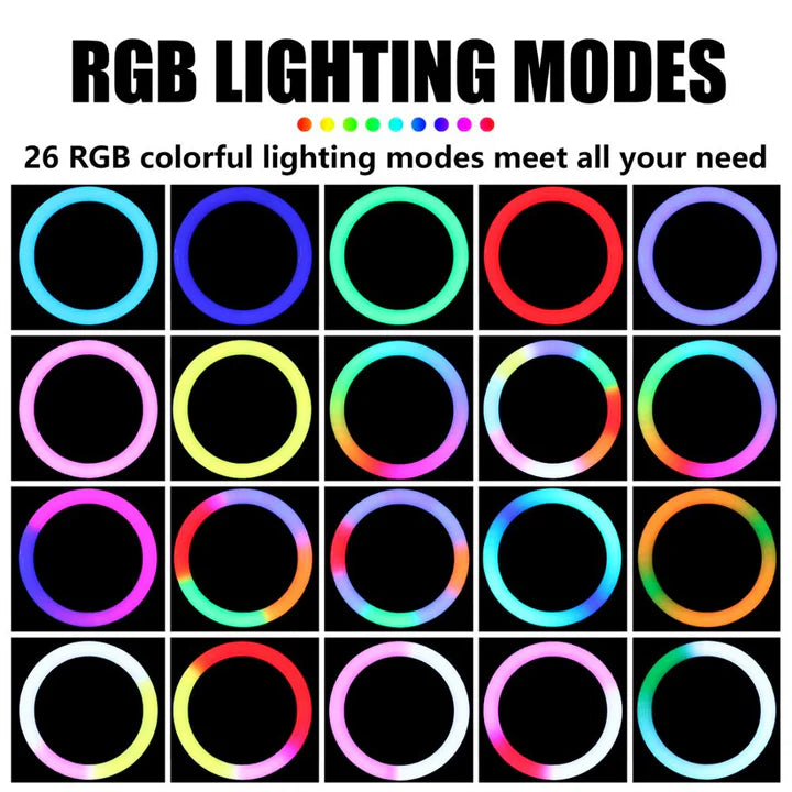 RGB Ring Light With 2.1 Meter Tripod