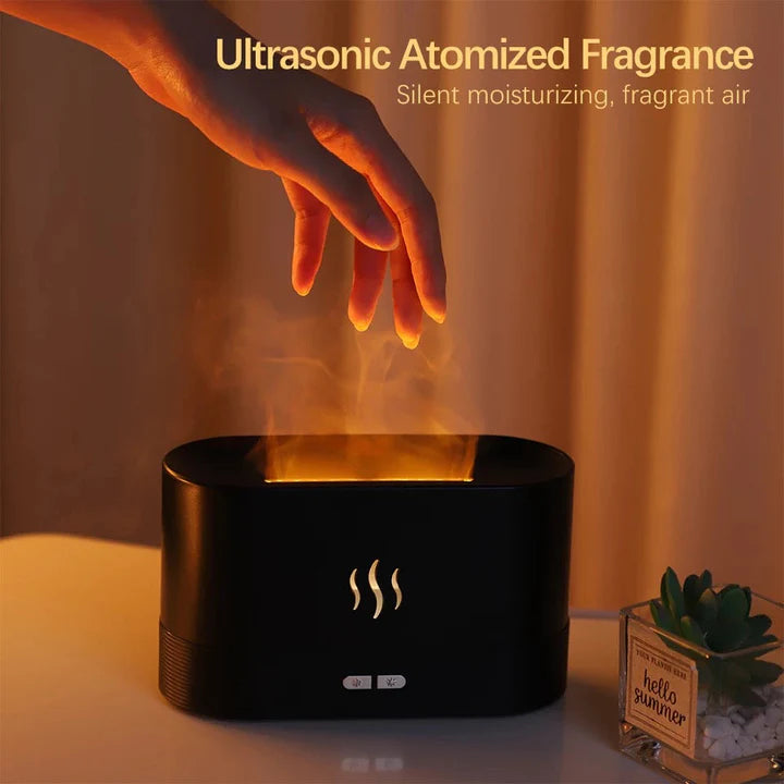 Rgb Flame Fire Humidifier Aromatherapy Diffuser