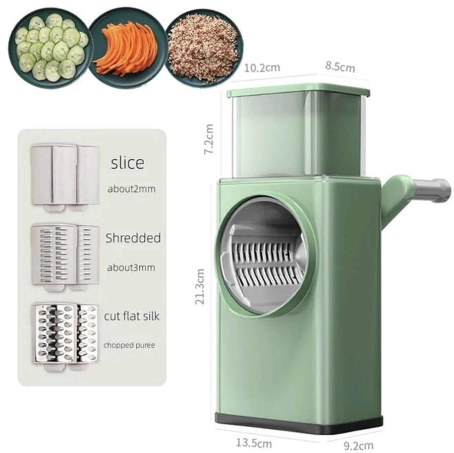 Multifunctional Rotary Vegetable Cutter 3 In 1 Shredder , slicer and grinder