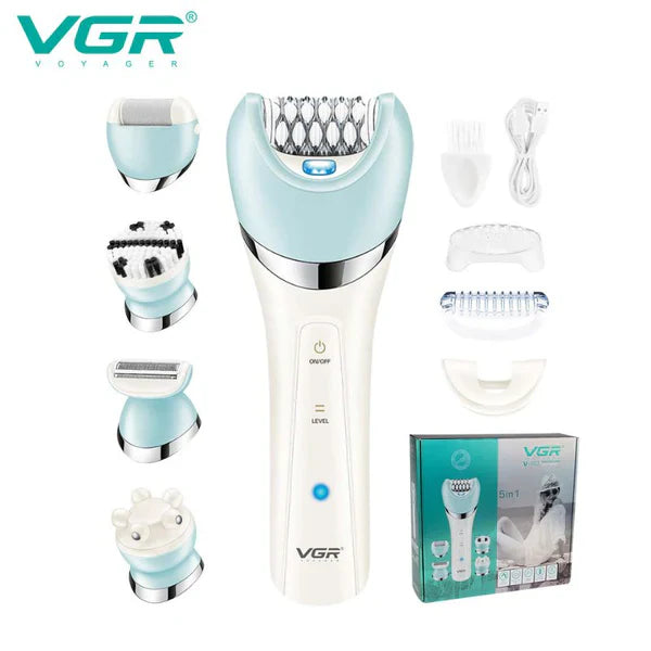 VGR V703 5-in-1 Women’s Grooming Kit – Shaver, Trimmer & Massager