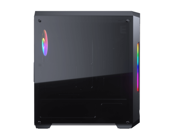 COUGAR MX331-T GAMING MID TOWER ARGB CASE TEMPERED GLASS SIDE PANEL , 3 Built in ARGB strips ,  Adjustable Fan Speed Controller , 4 USB Ports ,Pre-installed ARGB Fan BLACK - Image 12