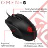 HP Omen 400 Wired USB Gaming Mouse, Optimized Mechanical Switches, Quick Adjust 1600-5000 DPI Optical Sensor, Sniper Mode 400 DPI, RGB LED, Customizable Buttons - [RePacked]  - Image 3