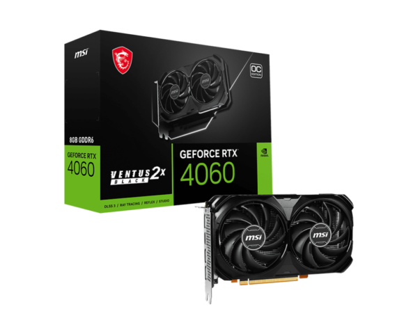 MSI GEFORCE RTX 4060 VENTUS 2X BLACK 8GB OC