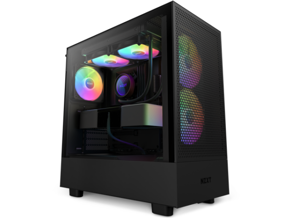 NZXT H Series H5 Flow RGB Edition ATX Mid Tower Chassis Black Color - Image 2