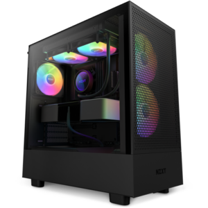 NZXT H Series H5 Flow RGB Edition ATX Mid Tower Chassis Black Color