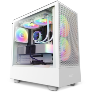 NZXT H Series H5 (2023) Flow RGB Edition ATX Mid Tower Chassis White Color-CC-H51FW-R1
