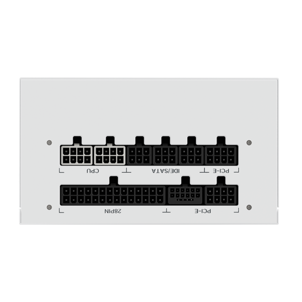 Segotep MU-750G 750W PSU Kunlun 80 Plus Gold Certification ATX 3.0 & PCIe 5.0 Full Modular Power Supply Active PFC FDB Fan LLC Pro + DC-DC Framework – WHITE - Image 7