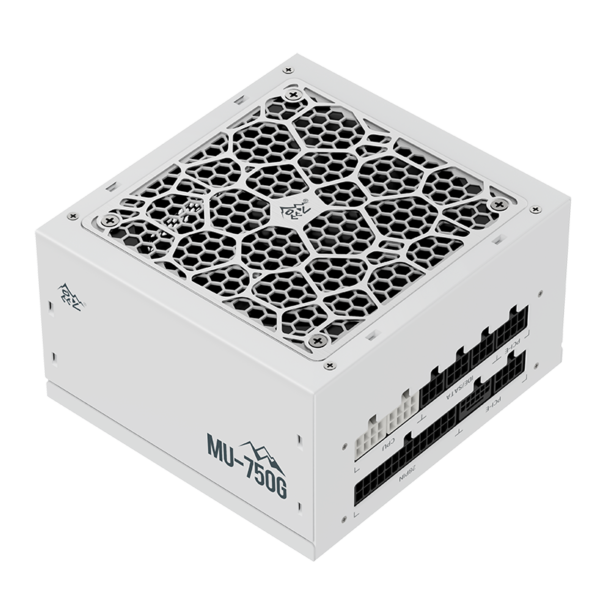 Segotep MU-750G 750W PSU Kunlun 80 Plus Gold Certification ATX 3.0 & PCIe 5.0 Full Modular Power Supply Active PFC FDB Fan LLC Pro + DC-DC Framework – WHITE - Image 5
