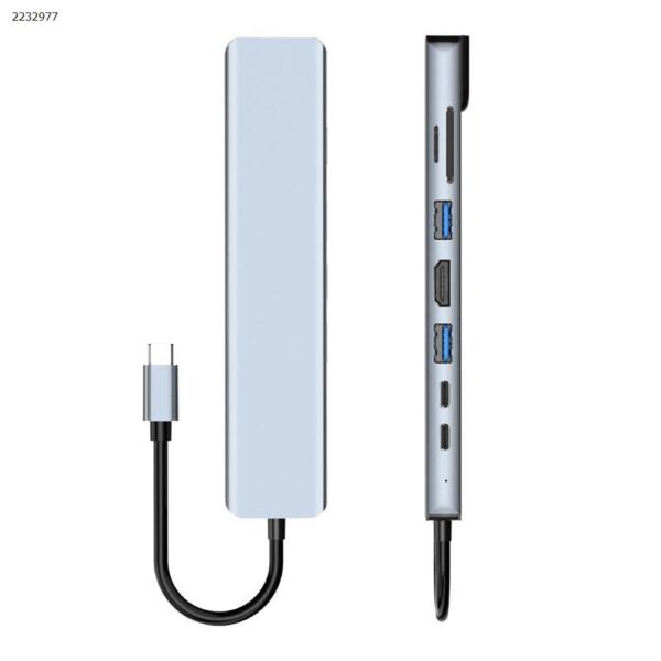 CONVERTER 8 IN 1 TYPE-C TO HDMI - SD - TF - USB3.0 - TYPEC - PD - LAN / 4K Adapter with RJ45 Ethernet SD/TF Card Reader PD Thunderbolt 3  - Image 3