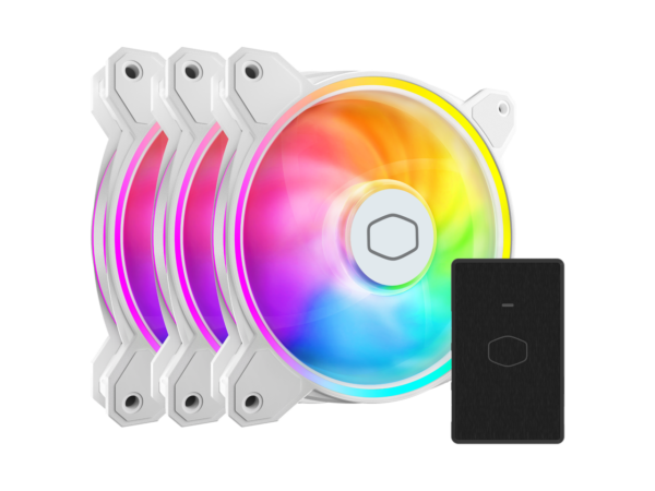 Cooler Master Fan MF120 Halo² White 3in1 PC Case Air Cooler Fan, Dual Loop Gen 2 ARGB LED Rings, Dynamic PWM 120mm , Air Balance Blades, Hybrid Frame - Image 11