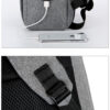 Laptop Backpack - for Tablets & Laptops up to 15.6" - Waterproof - Electronics Protection  - Scratchproof - Travel Friendly - Organized Compartments - USB Charge Port - Slim Casual Business Design - Heavy Duty - 42 x 12 x 30 cm - GREY - Image 10