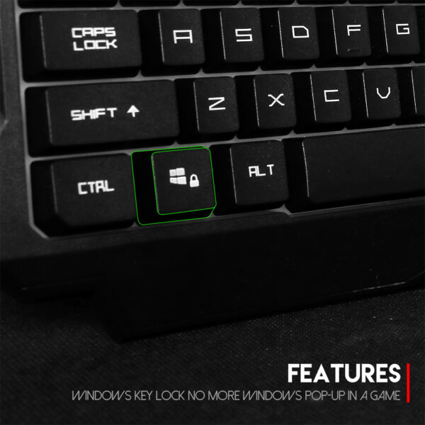 FANTECH K511 Hunter Pro Gaming Keyboard - one mode RGB Rainbow BACKLIT  - 12 keys Media Keys - 19 Keys Anti-Ghosting - SUPPORTS Windows Vista, Win7/8/10, Mac OS X 10.5 or later, Linux, Chrome OS - Image 9