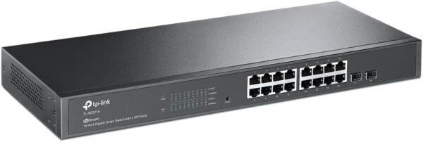 TP-Link TL-SG2218P | 16 Port Gigabit Smart Managed PoE Switch | 16 PoE+ Ports @150W, 2 SFP Slots | Support Omada SDN | PoE Recovery | IPv6 | Static Routing - Image 2